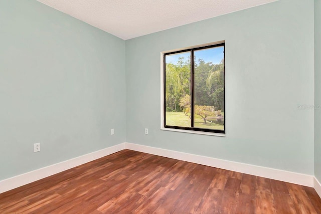 1400 Pine Glen Ln Unit B2, Tarpon Springs, FL 34688 - empty room with wood finished floors, a textured ceiling, and baseboards