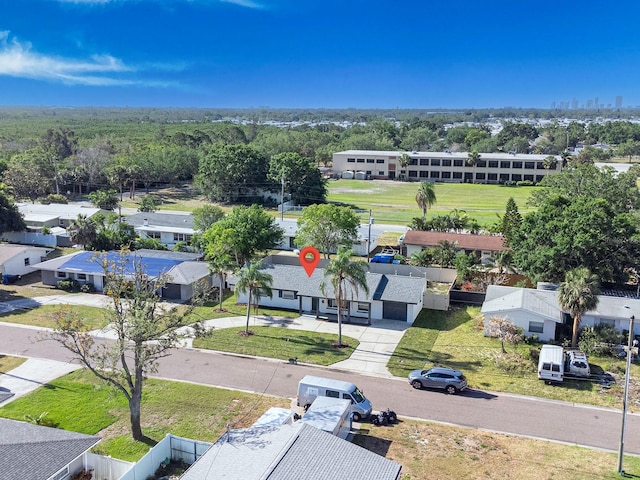 drone / aerial view featuring a residential view