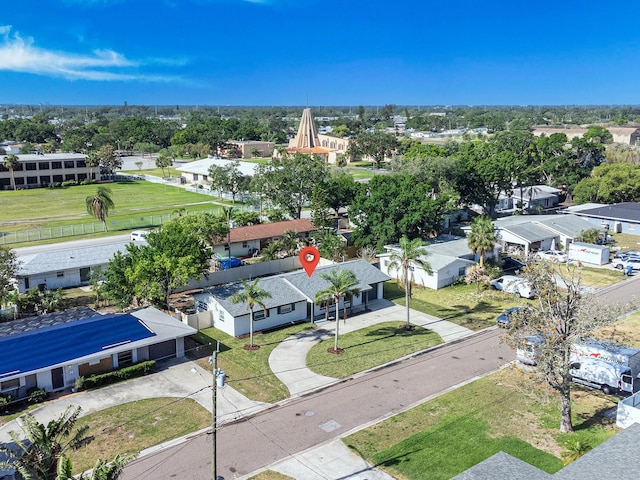 aerial view featuring a residential view