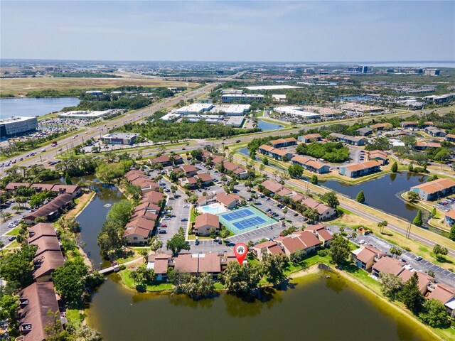 782 Village Lake Ter N Unit 102, Saint Petersburg, FL 33716 - aerial overview of property's location with a large body of water