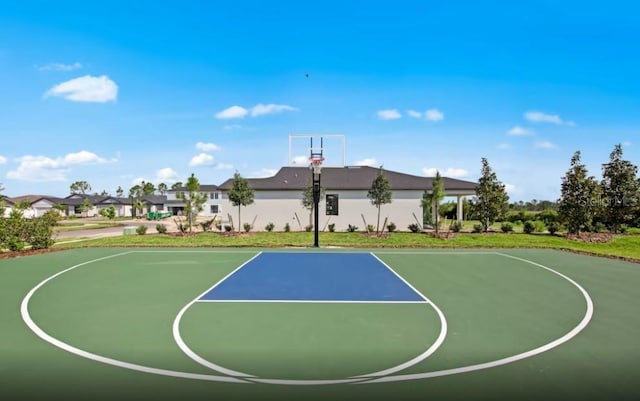 view of sport court featuring community basketball court