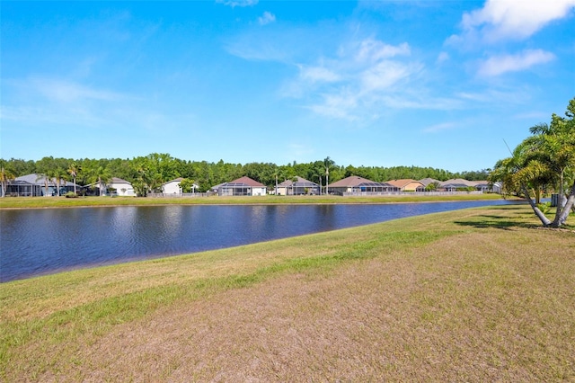 property view of water featuring a residential view