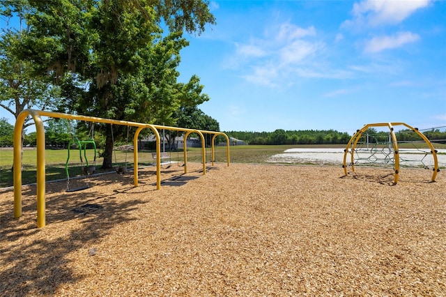 view of community jungle gym