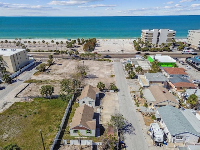 103 146th Ave E, Madeira Beach, FL 33708 - drone / aerial view featuring a beach view and a water view