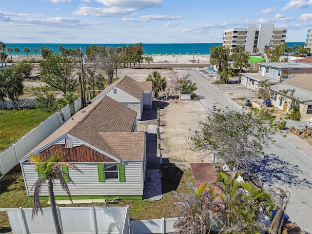 103 146th Ave E, Madeira Beach, FL 33708 - drone / aerial view featuring a view of the beach and a water view