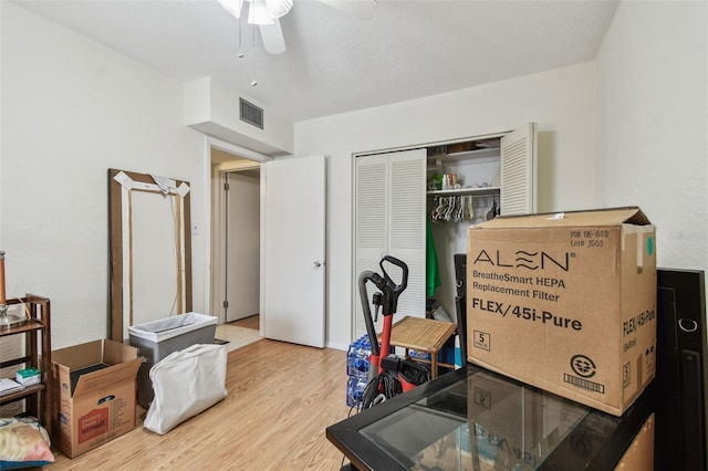 9945 47th Ave N Unit 208, Saint Petersburg, FL 33708 - office space with wood finished floors and ceiling fan