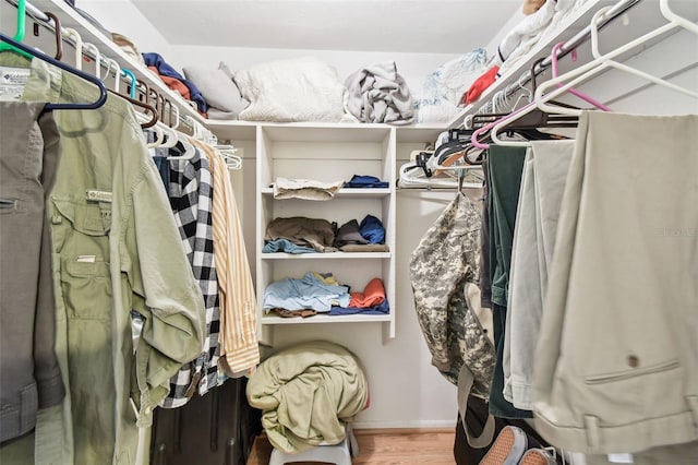 9945 47th Ave N Unit 208, Saint Petersburg, FL 33708 - walk in closet with wood finished floors