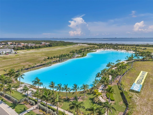 5917 Cat Claw Ln, Bradenton, FL 34210 - birds eye view of property featuring a water view