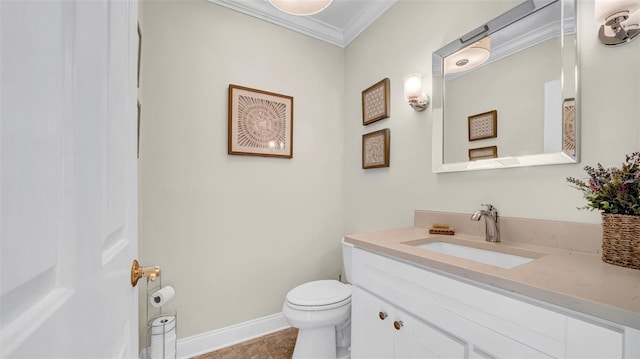 10101 Bryant Rd, Lithia, FL 33547 - bathroom with vanity, crown molding, and tile patterned flooring