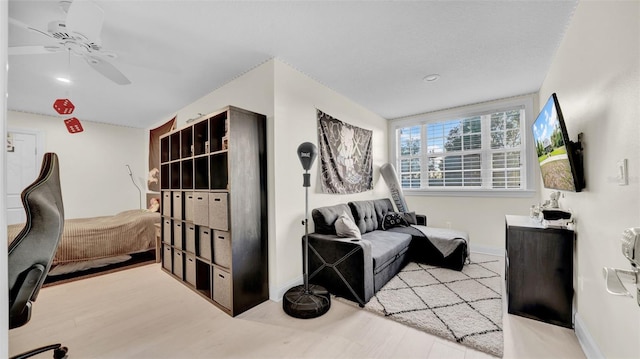 10101 Bryant Rd, Lithia, FL 33547 - bedroom featuring wood finished floors and ceiling fan