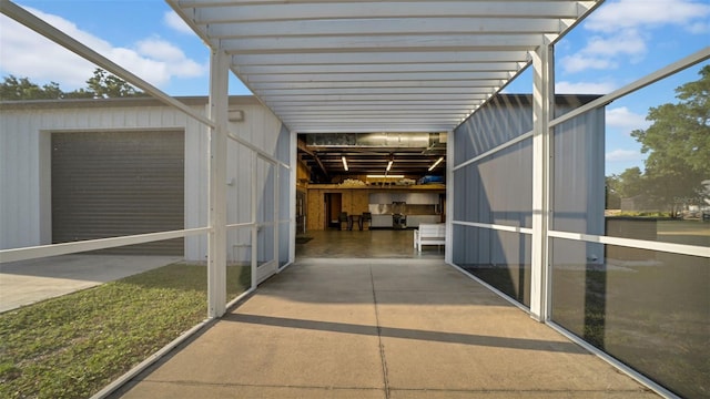 10101 Bryant Rd, Lithia, FL 33547 - view of patio with an outbuilding