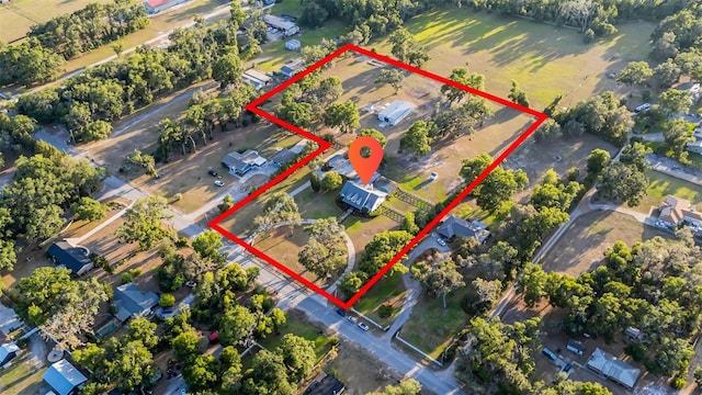 10101 Bryant Rd, Lithia, FL 33547 - aerial view of property's location featuring property boundaries highlighted