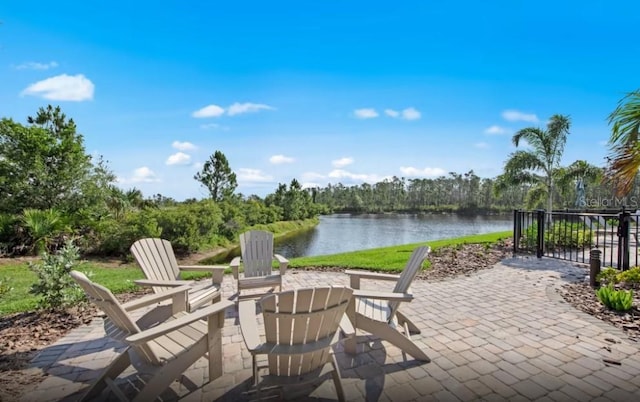 2528 Charter Oak Dr, North Port, FL 34289 - view of patio / terrace with a water view