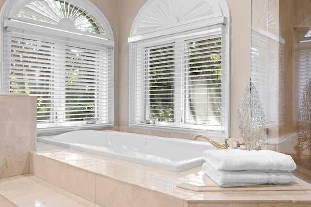 full bathroom with a tub
