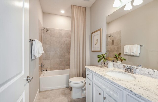 5832 SW 87th Ave, Ocala, FL 34481 - full bath featuring tile patterned floors, shower / tub combo, toilet, and vanity