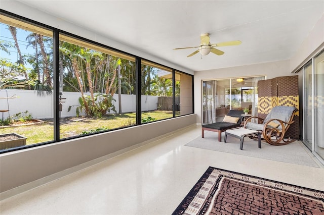 4340 50th Ter S, Saint Petersburg, FL 33711 - sunroom / solarium featuring ceiling fan
