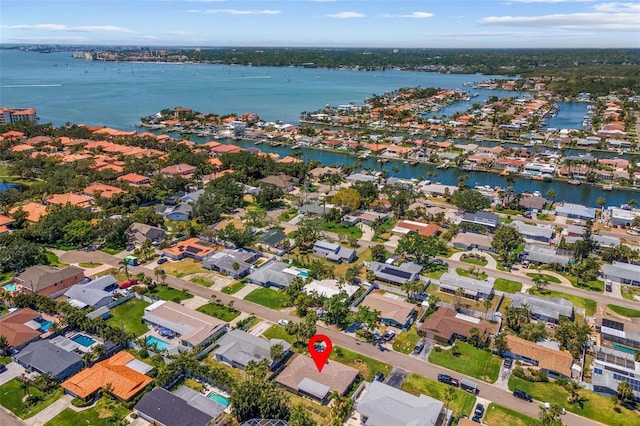 4340 50th Ter S, Saint Petersburg, FL 33711 - bird's eye view featuring a water view and a residential view