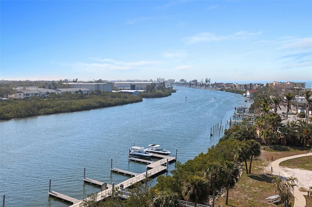 399 2nd St Unit 313, Indian Rocks Beach, FL 33785 - water view featuring a dock