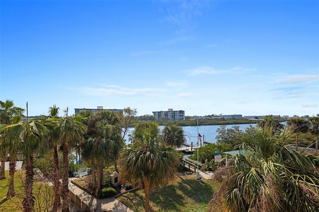 399 2nd St Unit 313, Indian Rocks Beach, FL 33785 - view of water feature with a boat dock
