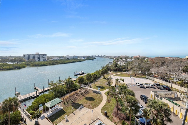 399 2nd St Unit 313, Indian Rocks Beach, FL 33785 - birds eye view of property with a water view