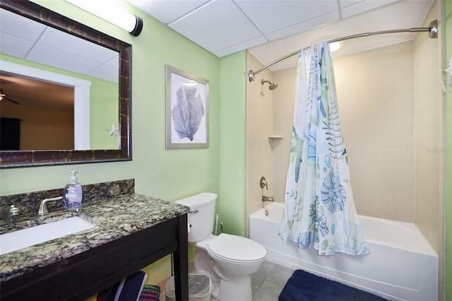 399 2nd St Unit 313, Indian Rocks Beach, FL 33785 - full bathroom featuring tile patterned floors, shower / bath combination with curtain, toilet, and vanity