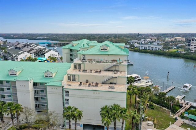 399 2nd St Unit 313, Indian Rocks Beach, FL 33785 - bird's eye view with a water view