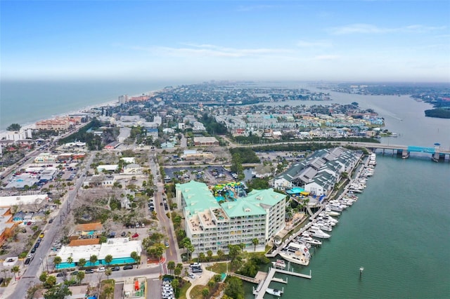 399 2nd St Unit 313, Indian Rocks Beach, FL 33785 - bird's eye view featuring a water view and a view of city