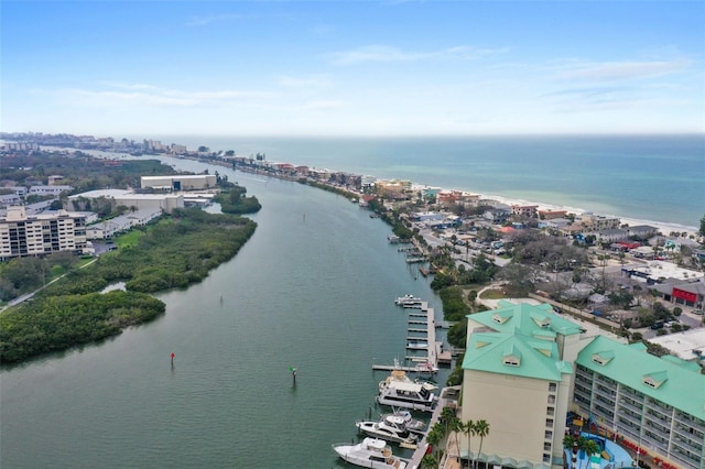 399 2nd St Unit 313, Indian Rocks Beach, FL 33785 - drone / aerial view featuring a water view