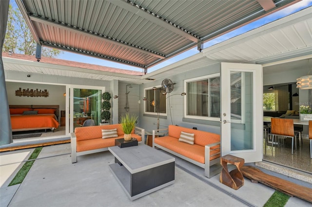 view of patio with outdoor lounge area