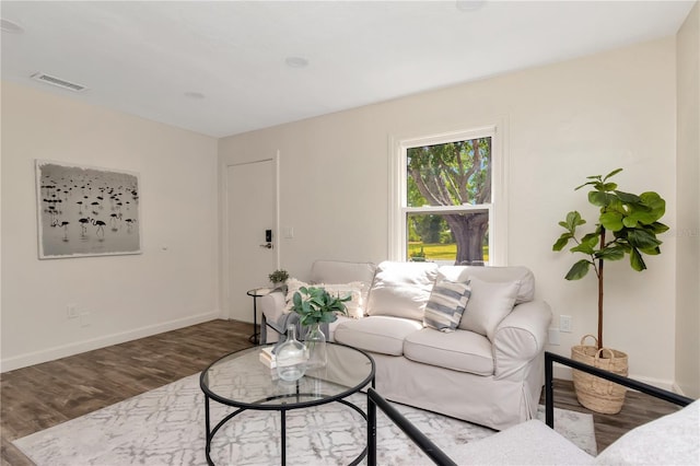 1419 55th St S, Gulfport, FL 33707 - living room with wood finished floors and baseboards