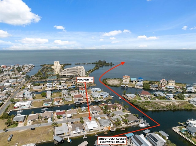 13810 Malcolm Ave, Hudson, FL 34667 - aerial overview of property's location featuring a nearby body of water