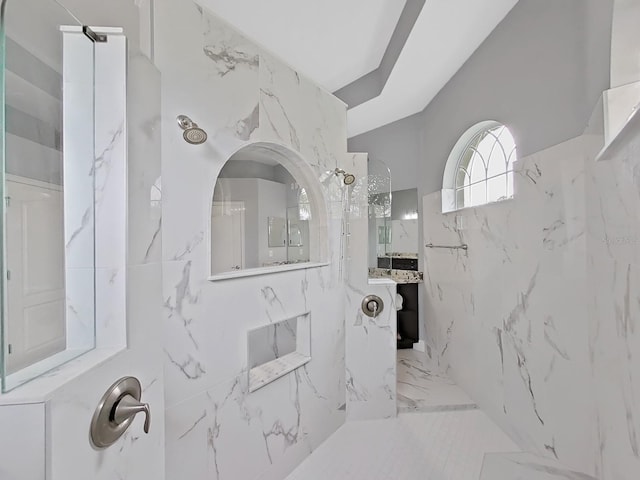 1312 Fishing Lake Dr, Odessa, FL 33556 - full bathroom with marble finish floor and a marble finish shower
