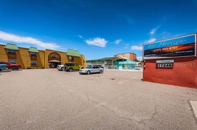 view of uncovered parking lot