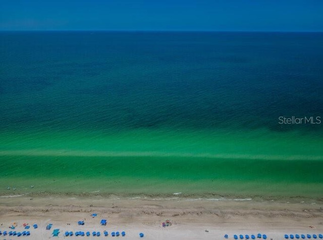 property view of water with a view of the beach