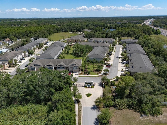 6225 Scarlet Darter Way, Tampa, FL 33625 - aerial perspective of suburban area with a heavily wooded area