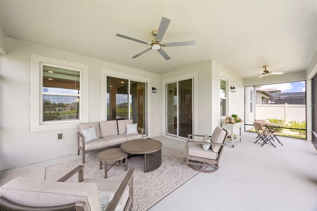 5059 Bromeliad Ave, Wimauma, FL 33598 - view of patio with a ceiling fan and an outdoor hangout area