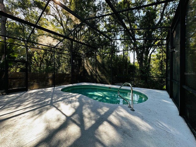 6410 Beaver Way, Tampa, FL 33625 - pool featuring a lanai and a patio