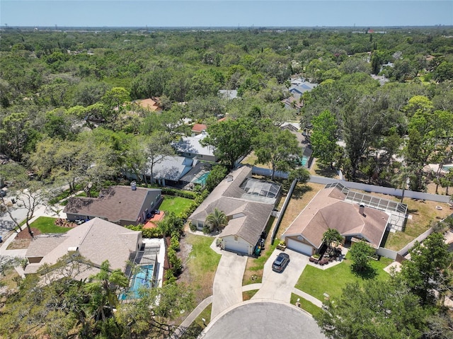 1916 Sandstone Pl, Clearwater, FL 33760 - drone / aerial view with a wooded view and a residential view