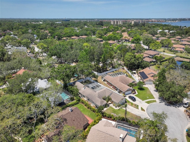 1916 Sandstone Pl, Clearwater, FL 33760 - drone / aerial view featuring a water view and a residential view