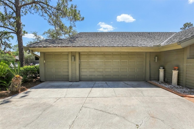 garage with driveway