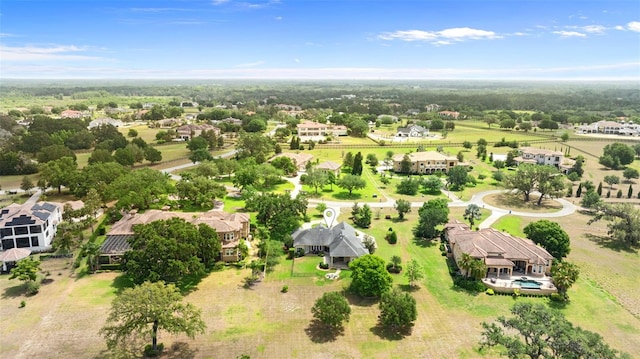 drone / aerial view with a residential view