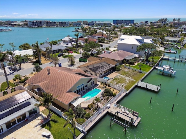 17 Bellevue Dr, Treasure Island, FL 33706 - bird's eye view of a nearby body of water and a pool area