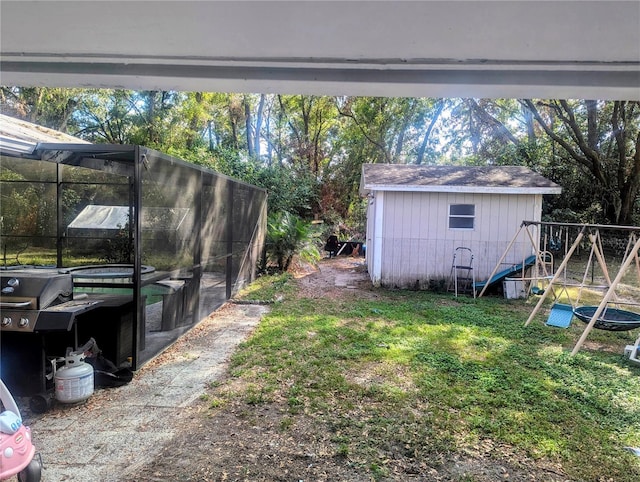 37654 Eiland Blvd, Zephyrhills, FL 33542 - view of yard with an outdoor structure