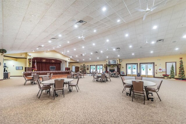 617 Glastonbury Ct, Spring Hill, FL 34609 - dining space featuring carpet flooring