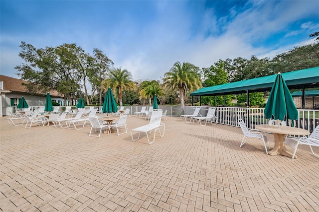 617 Glastonbury Ct, Spring Hill, FL 34609 - view of patio / terrace featuring fence