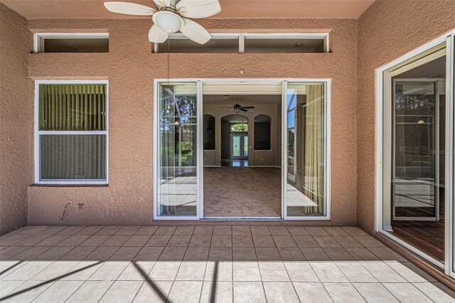 617 Glastonbury Ct, Spring Hill, FL 34609 - view of patio with a ceiling fan