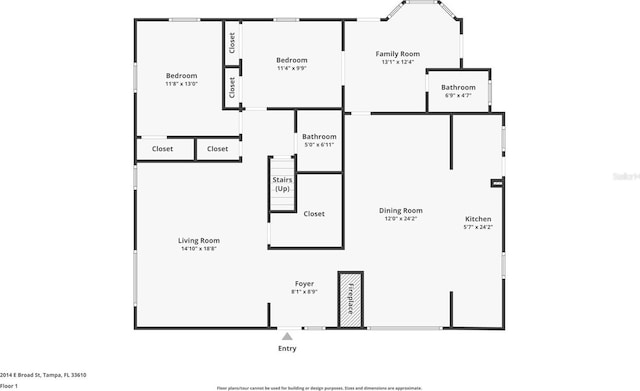 2014 E Broad St, Tampa, FL 33610 - plan