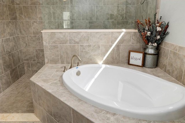bathroom featuring a bath