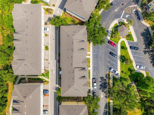 drone / aerial view with a residential view