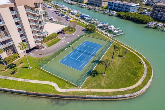 1 Key Capri Unit 608E, Treasure Island, FL 33706 - drone / aerial view of a large body of water and numerous boat docks